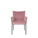 Armstoel Dion Velvet Pink-Eetkamerstoelen-Creating Home