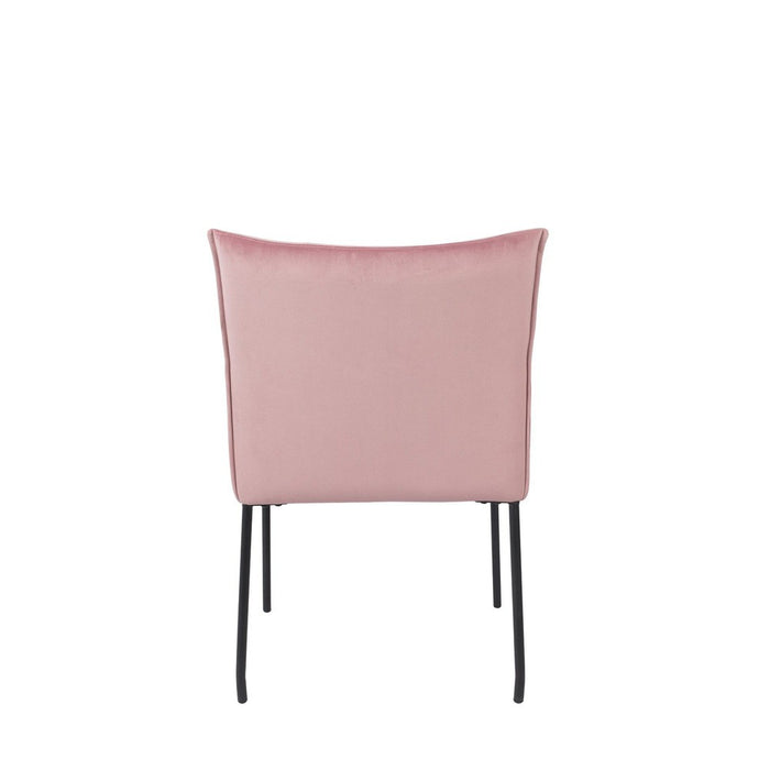 Armstoel Dion Velvet Pink-Eetkamerstoelen-Creating Home