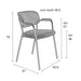 Armstoel Jolien Black/Grey Fr-Eetkamerstoelen-Creating Home