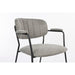 Armstoel Jolien Black/Grey Fr-Eetkamerstoelen-Creating Home