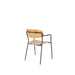 Armstoel Jolien Black/Wood-Eetkamerstoelen-Creating Home