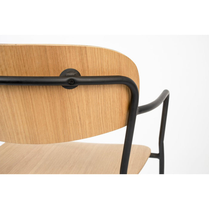 Armstoel Jolien Black/Wood-Eetkamerstoelen-Creating Home