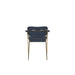 Armstoel Jolien Gold/Dark Blue-Eetkamerstoelen-Creating Home