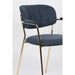 Armstoel Jolien Gold/Dark Blue-Eetkamerstoelen-Creating Home