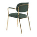 Armstoel Jolien Gold/Dark Green-Eetkamerstoelen-Creating Home