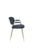 Armstoel Jolien Gold/Dark blue-Eetkamerstoelen-Creating Home