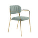 Armstoel Jolien Gold/Light Green-Eetkamerstoelen-Creating Home