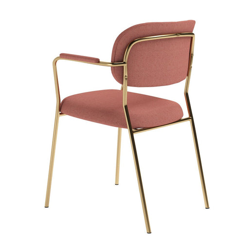 Armstoel Jolien Gold/Pink-Eetkamerstoelen-Creating Home