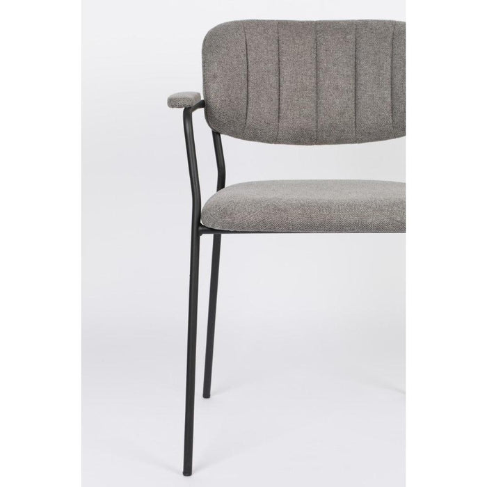 Armstoel Jolien gold/Dark Grey-Eetkamerstoelen-Creating Home