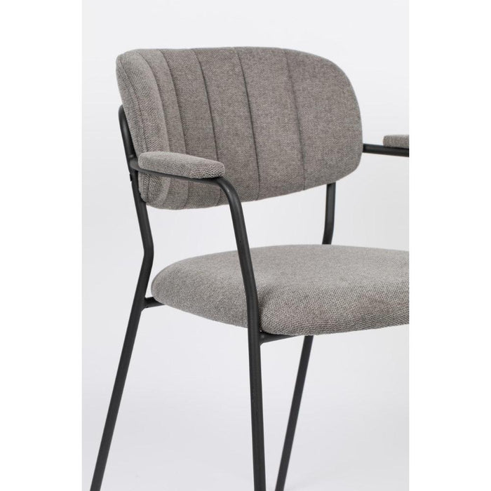 Armstoel Jolien gold/Dark Grey-Eetkamerstoelen-Creating Home