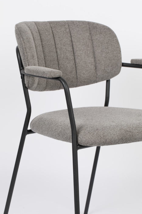 Armstoel Jolien gold/Dark Grey-Eetkamerstoelen-Creating Home