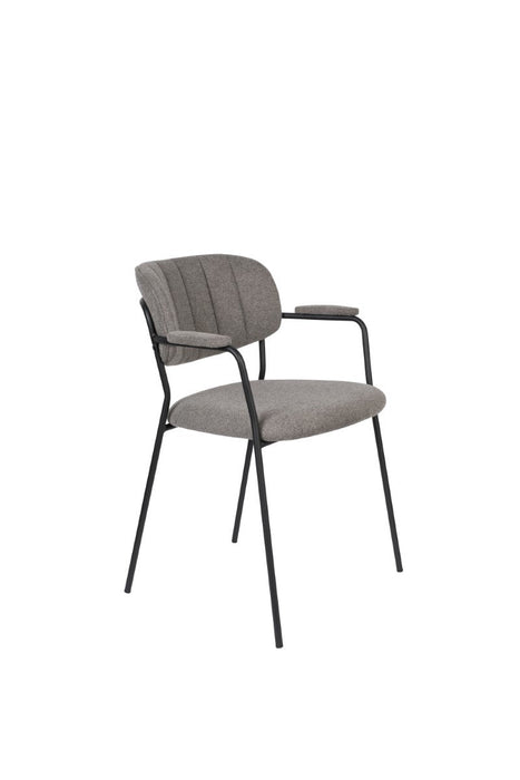 Armstoel Jolien gold/Dark Grey-Eetkamerstoelen-Creating Home