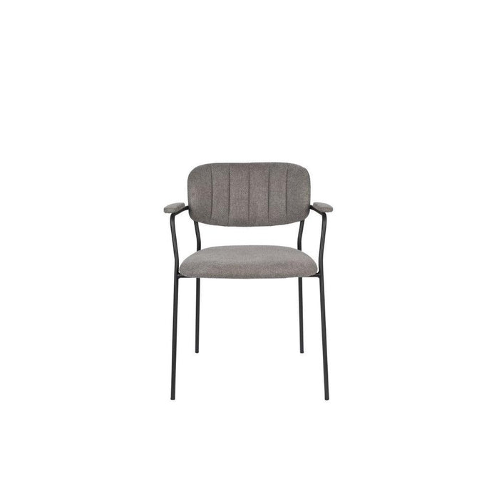 Armstoel Jolien gold/Dark Grey-Eetkamerstoelen-Creating Home