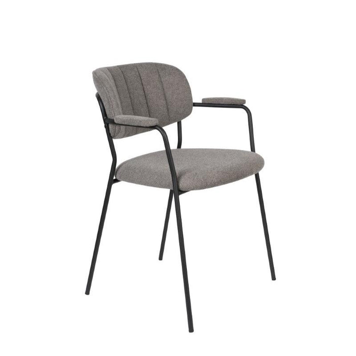 Armstoel Jolien gold/Dark Grey-Eetkamerstoelen-Creating Home