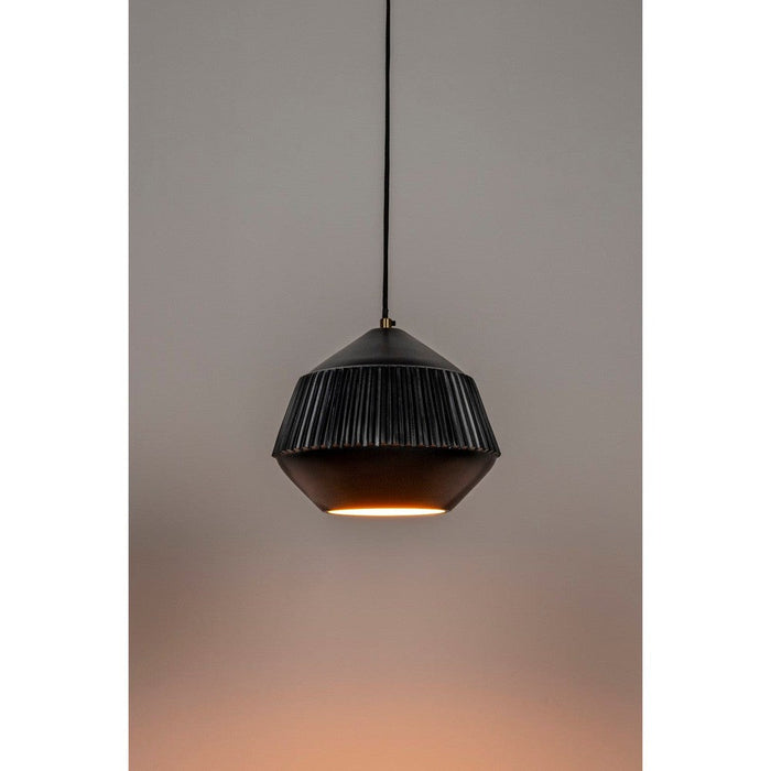 Aysa Hanglamp Breed Zwart-Hanglampen-Creating Home