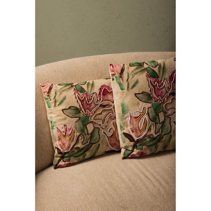 Ayumi Roze Rechthoekig Katoen Sierkussen Abstract-Decoratief kussen-PTMD