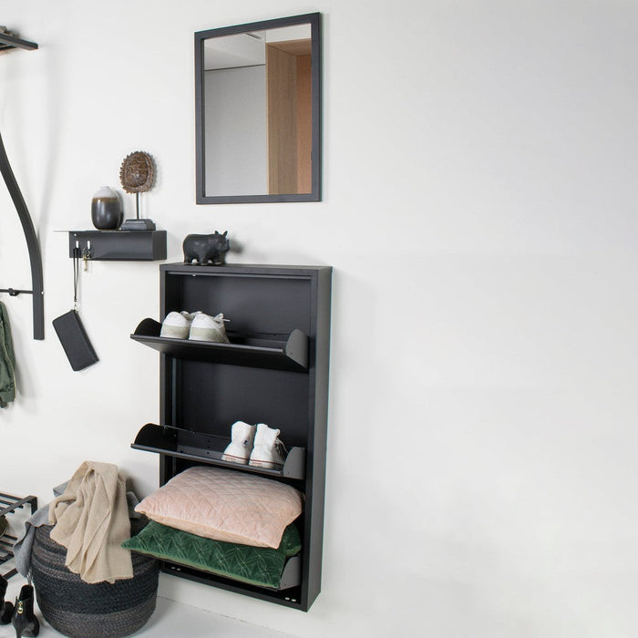 BILLY 3 Schoenenkast | Zwart | Staal Spinder Design-Schoenenrekken-Spinder