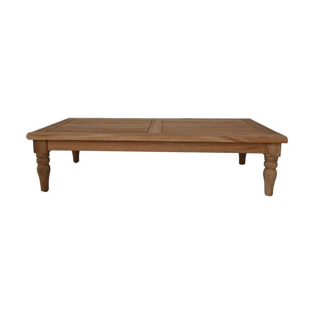 Bahama Salontafel Tuin - 125x70x30 - Naturel - Teak-Salontafels-HSM Collection