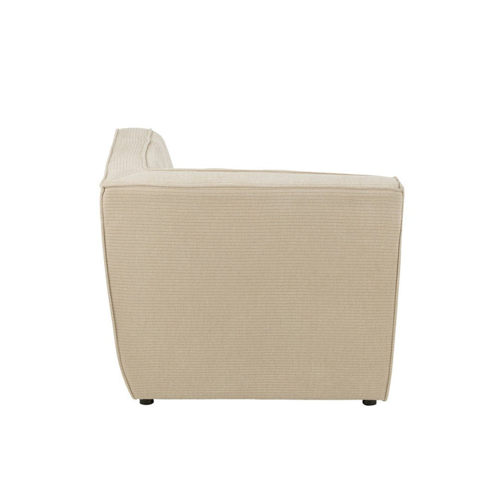 Bank Corner Grid Poplar Hout | Foam Beige-1-Zitsbanken-J-Line