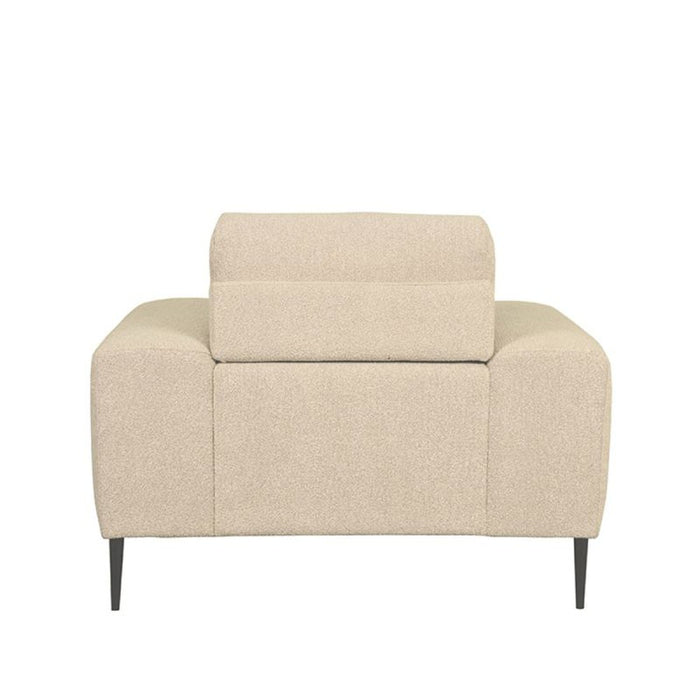 Bank Ferraro 1-Zits 112x88x85 cm Zand Boucle-1-Zitsbanken-LABEL51