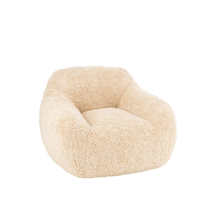 Bank Shearl Polyester Cream Small-Fauteuils-J-Line