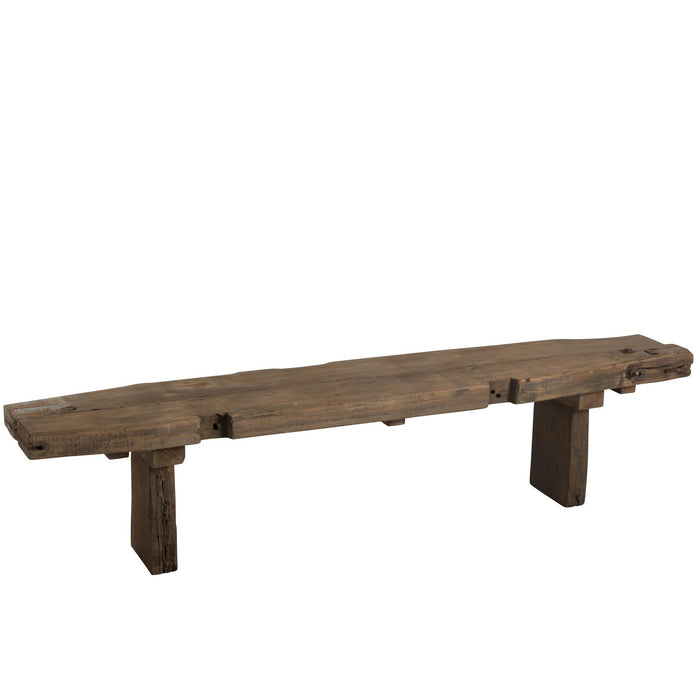 Lamp Bruin Recycled hout 38 cm-Tafellampen-J-Line