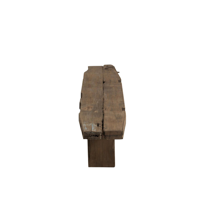 Lamp Bruin Recycled hout 38 cm-Tafellampen-J-Line