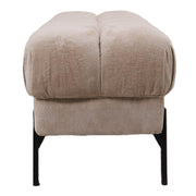 Bankje Melbourne Elegant 100% Polyester Beige 160x47x48 727203-Bankjes-PTMD