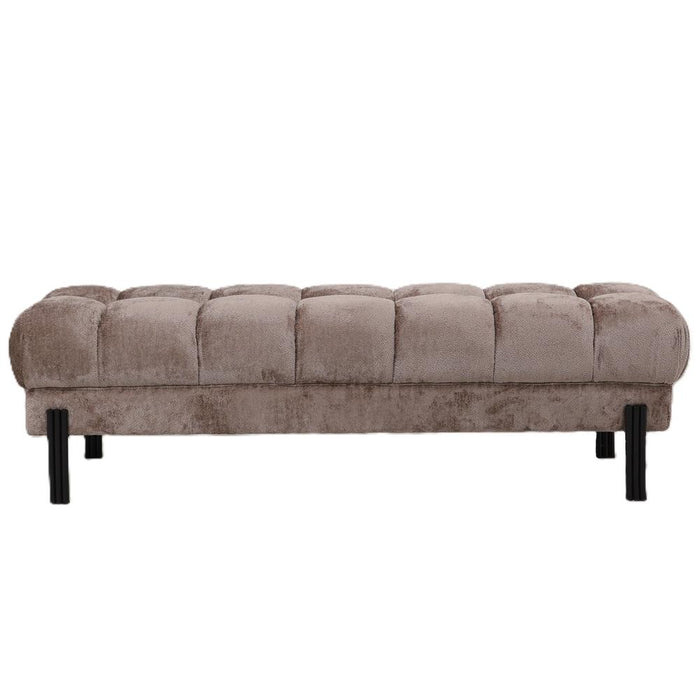 Bankje Melbourne Elegant 100% Polyester Beige 160x47x48 727204-Bankjes-PTMD
