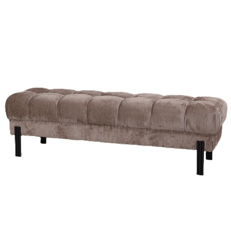Bankje Melbourne Elegant 100% Polyester Beige 160x47x48 727204-Bankjes-PTMD