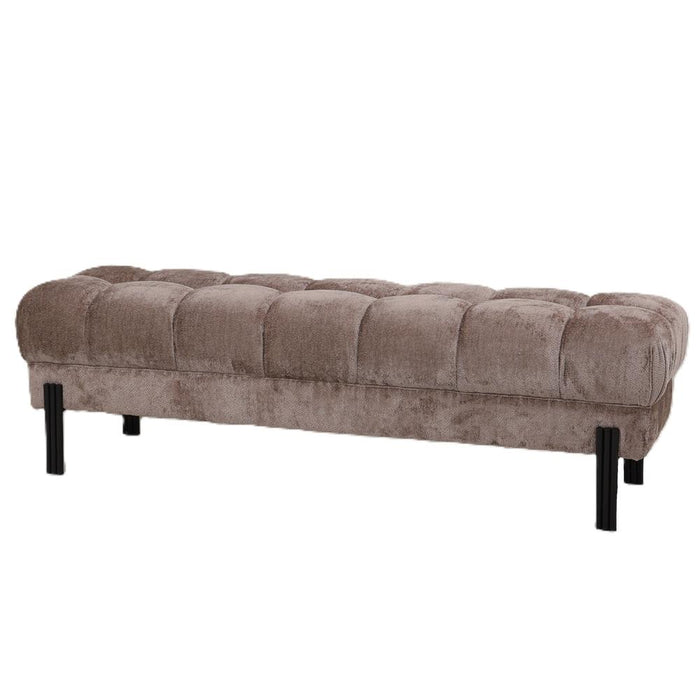 Bankje Melbourne Elegant 100% Polyester Beige 160x47x48 727204-Bankjes-PTMD