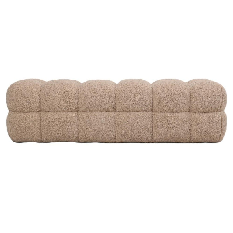 Bankje Teddy Polyester Beige-Bankjes-PTMD