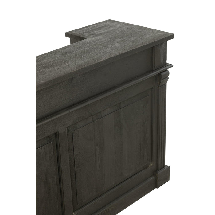 Decoratie Zwart Mangohout hout 55x180 cm-Wanddecoratie-J-Line