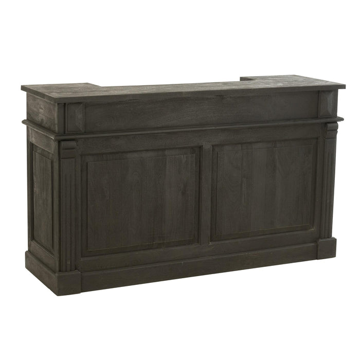 Decoratie Zwart Mangohout hout 55x180 cm-Wanddecoratie-J-Line