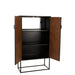 Bar Cabinet Ano Iron | Mango Hout Zwart | Brown-Opbergkasten-J-Line