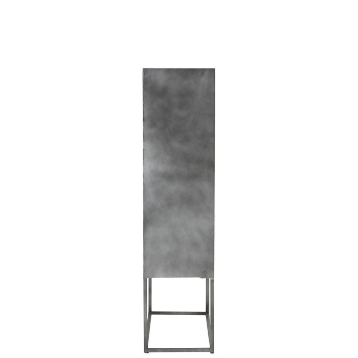 Bar Cabinet Shanil 2 Doors Hout | Iron Natuurlijk | Grey-Opbergkasten-J-Line