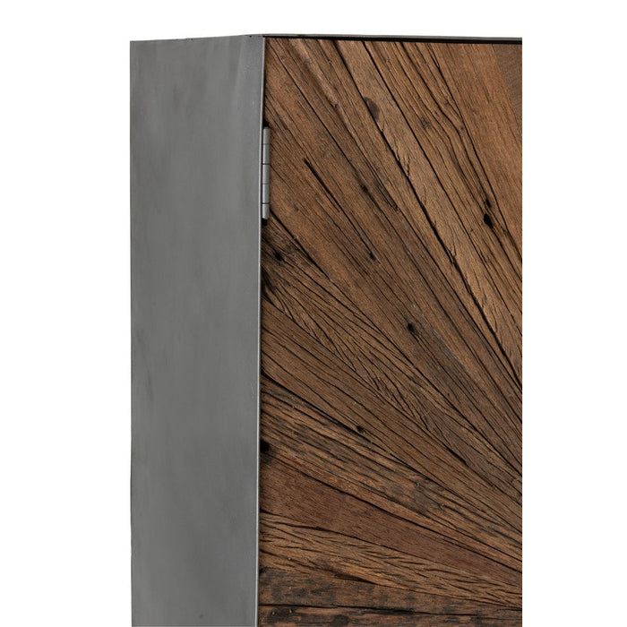 Bar Cabinet Shanil 2 Doors Hout | Iron Natuurlijk | Grey-Opbergkasten-J-Line