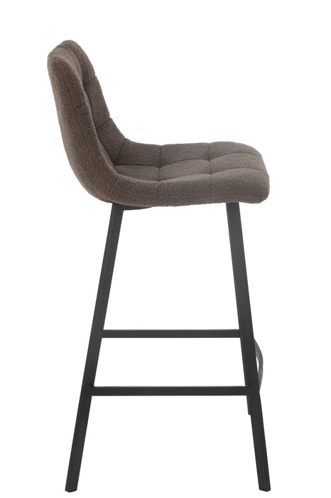 Bar Chair Kent Metal/Polyester Brown-Barkrukken-J-Line