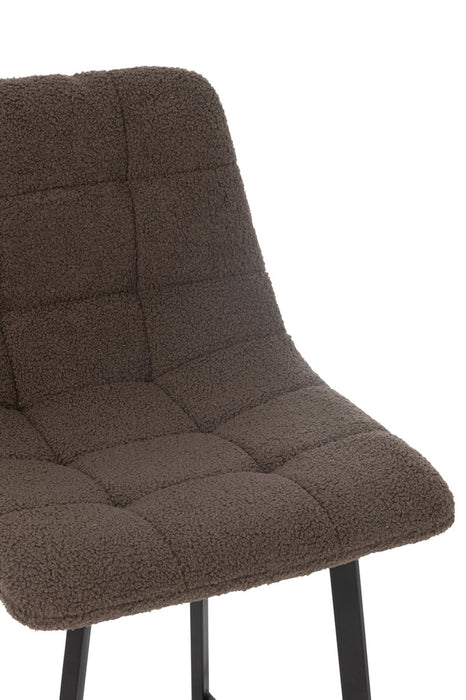 Bar Chair Kent Metal/Polyester Brown-Barkrukken-J-Line