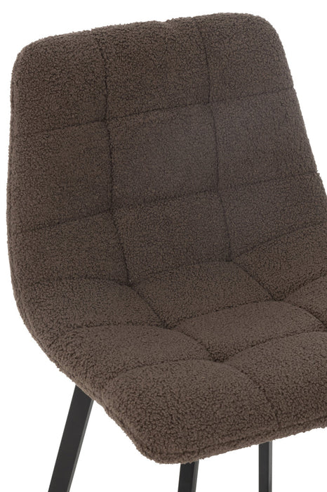 Bar Chair Kent Metal/Polyester Brown-Barkrukken-J-Line