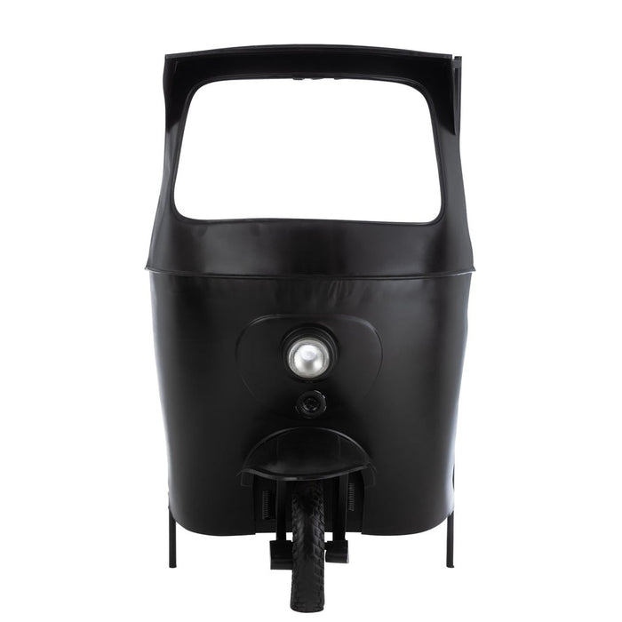 Bar Fiets tuktuk metaal/mango hout zwart/naturel-Wijnrekken-J-Line
