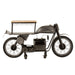 Bar Motorcycle 12 Glasses 6 Bottles Metaal | Mango Hout Dark Grey | Natuurlijk-Wijnrekken-J-Line