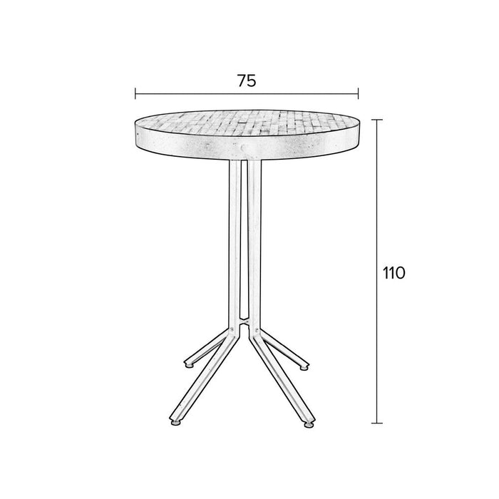 Bar Tafel Maze Round Black-Bartafels-Creating Home