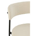 Barkruk Bar Stoel Bouclé Plywood/Polyester Wit/Zwart 48x53x97 cm-Barkrukken-J-Line