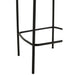 Barkruk Bar Stoel Bouclé Plywood/Polyester Wit/Zwart 48x53x97 cm-Barkrukken-J-Line