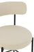 Barkruk Bar Stoel Bouclé Plywood/Polyester Wit/Zwart-Barkrukken-J-Line