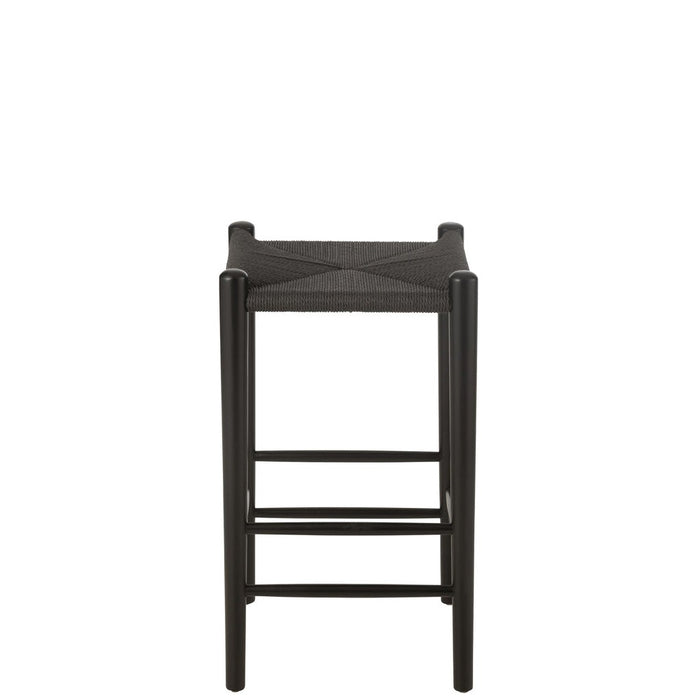 Barkruk Bar Stoel Orient Beech Hout/Rope Zwart-Barkrukken-J-Line