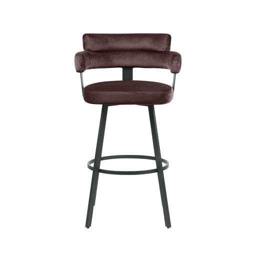 Barkruk Bardio Taupe Fluweel Hoog 56x52x101 cm-Barkrukken-LABEL51