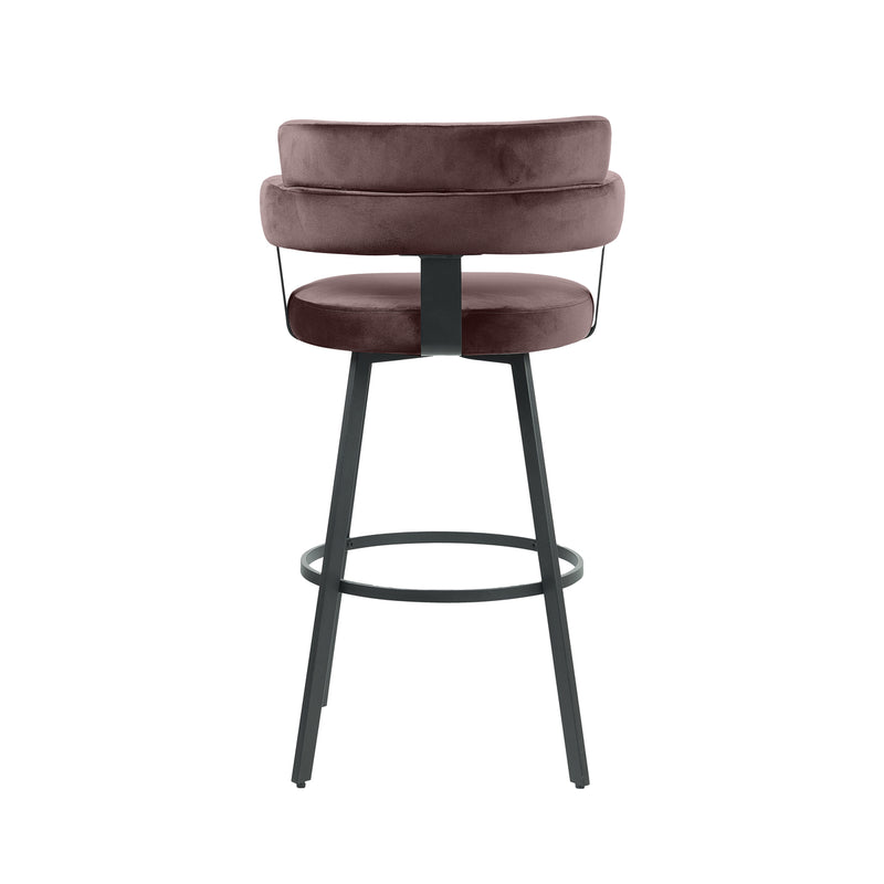 Barkruk Bardio Taupe Fluweel Hoog 56x52x101 cm-Barkrukken-LABEL51