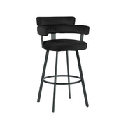 Barkruk Bardio Zwart Fluweel Hoog 56x52x101 cm-Barkrukken-LABEL51